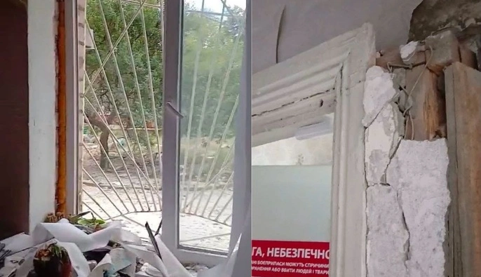 На Донеччині через атаку РФ пошкоджено офіс Українського Червоного Хреста
