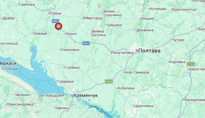 В Полтавской области зафиксировали землетрясение магнитудой 2,4