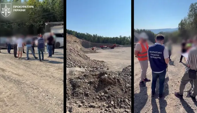 Під Ужгородом викрили схему з незаконним видобутком: серед підозрюваних є депутат облради