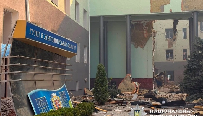 У Житомирі через атаку РФ загинули поліціянти, щонайменше 20 людей постраждали