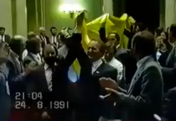 До незалежності залишалася доба — як в Україні ще боялися синьо-жовтого прапора