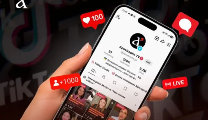"Апостроф TV" достиг 100-тысячной аудитории в TikTok