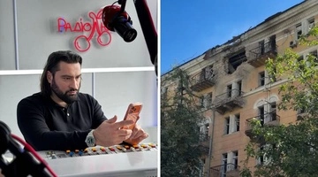 Російський дрон влучив поруч із офісом "Люкс ФМ": продюсер показав наслідки удару