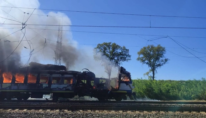 Зросла кількість постраждалих внаслідок удару дрона по поїзду на Ізюм