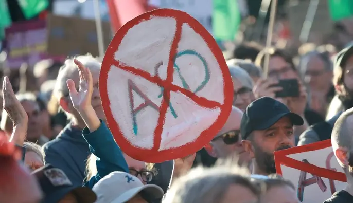 В Германии десятки тысяч людей протестовали против ультраправых