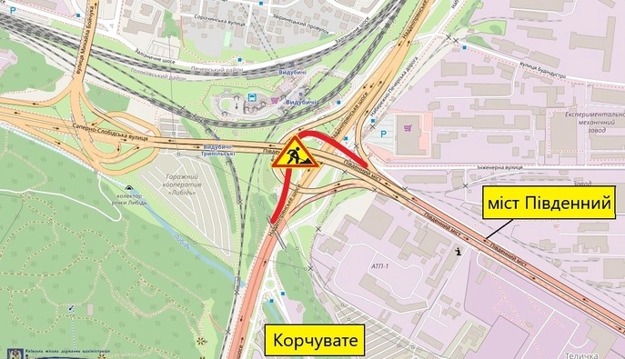 У Києві частково обмежать рух Південним мостом