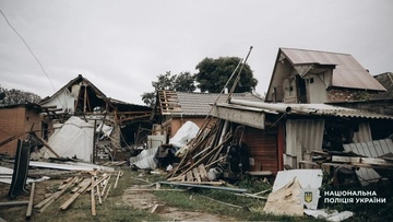 На Черкащині уламки БпЛА пошкодили будинок: подробиці від поліції