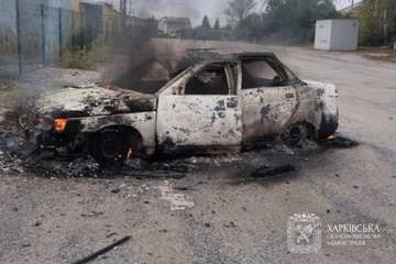 Россия ударила дроном по гражданскому авто на Харьковщине: двое раненых