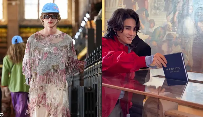 Valentino влаштував показ у бібліотеці та закликав гостей дарувати книжки – серед моделей був українець