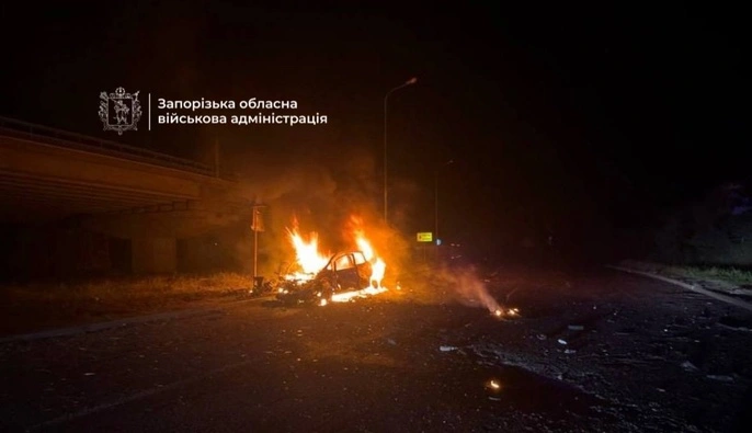 В Запорожье из-за повреждения моста усложнилось движение между берегами
