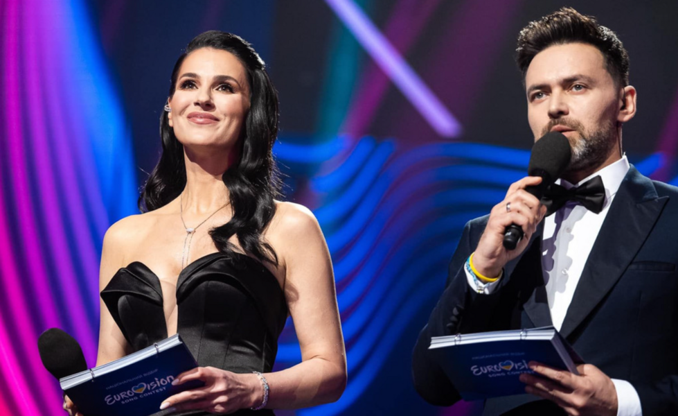 Ведущие Нацотбора-2025 Маша Ефросинина и Тимур Мирошниченко