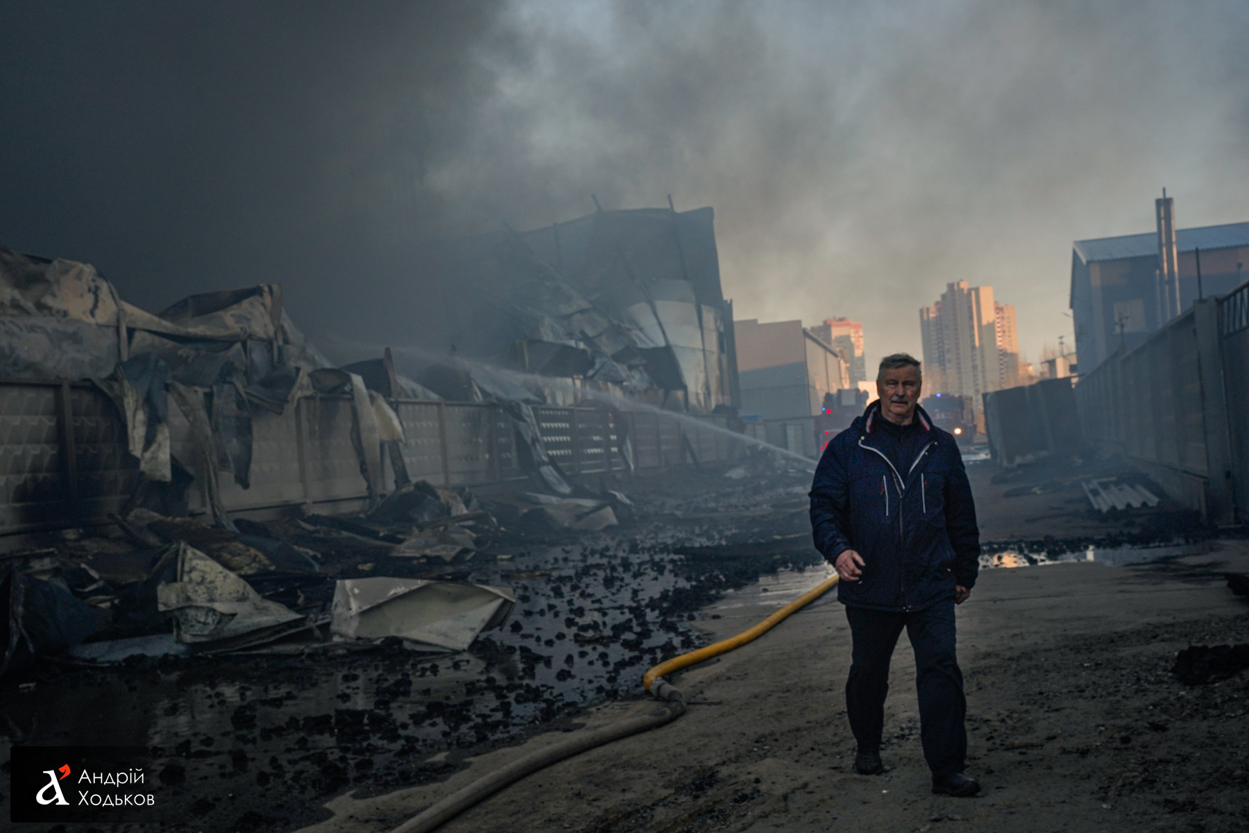 Ликвидация пожара в селе Погребы в Киевской области