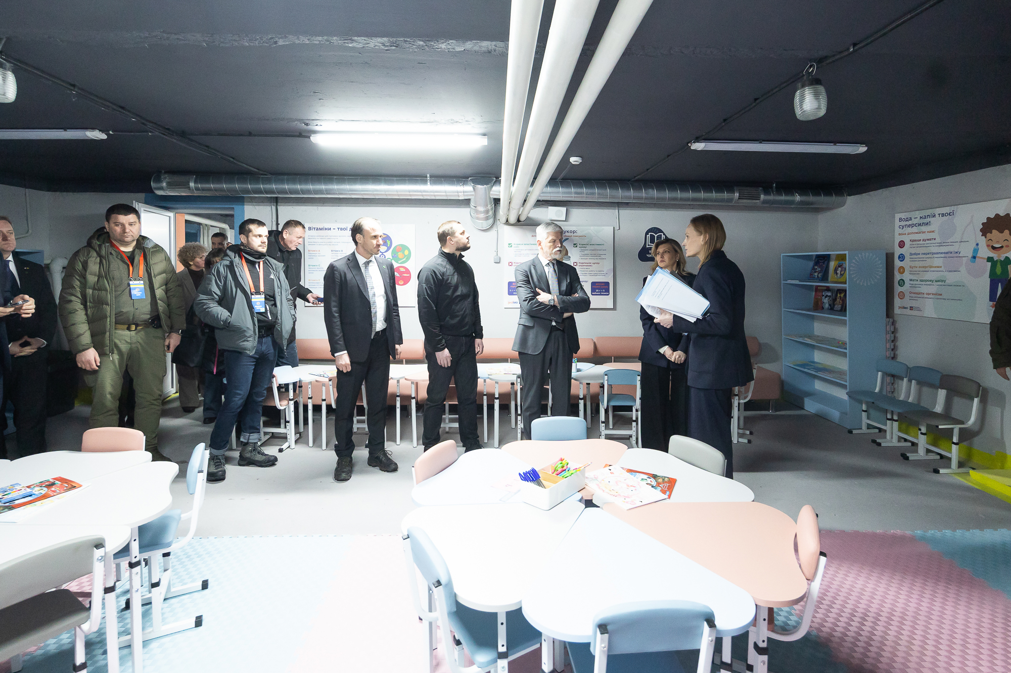 Петр Павел и Елена Зеленская во время посещения лицея в Кагарлыке Киевской области, 16 января 2026 года/Фото: facebook.com/UkraineEmbassyinCzechia