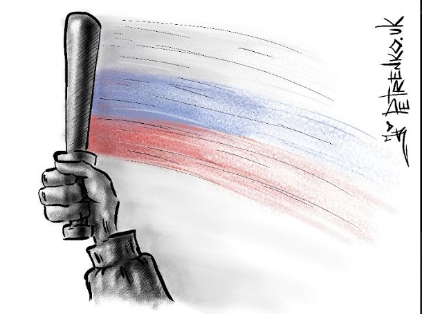 Протесты в России высмеяли новой карикатурой