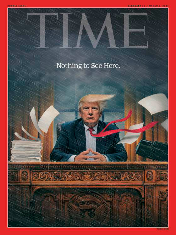 He drowned: Time magazine brutally trampled Trump a series of covers 893ccc3cdd38ee1089d110b831914722
