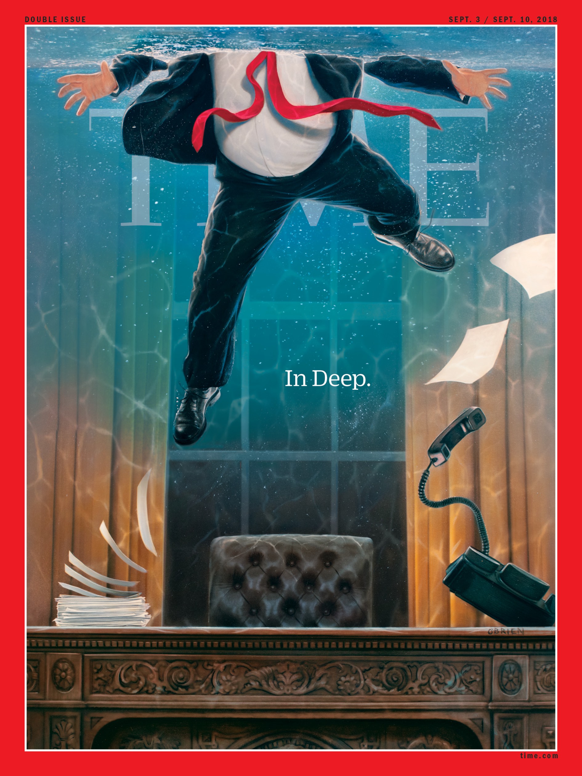 He drowned: Time magazine brutally trampled Trump a series of covers 94ec6ac845f9e2eec2d10b78077cb77d