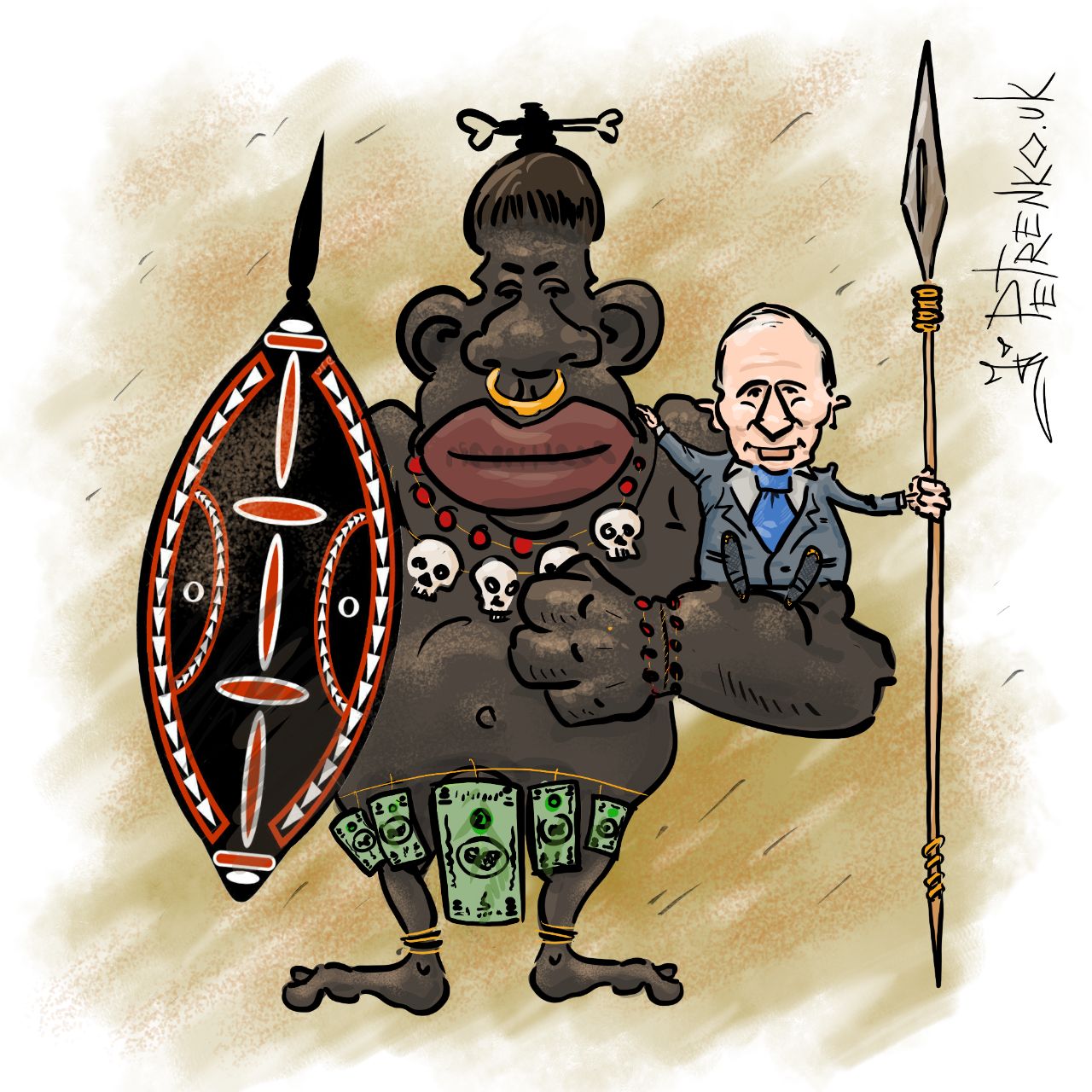 В сети показали смешную карикатуру на Путина из-за дружбы с ...