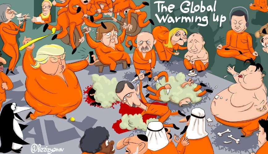 Ситуация вокруг мирных жертв в Сирии: в сети опубликована яркая карикатура с мировыми лидерами
