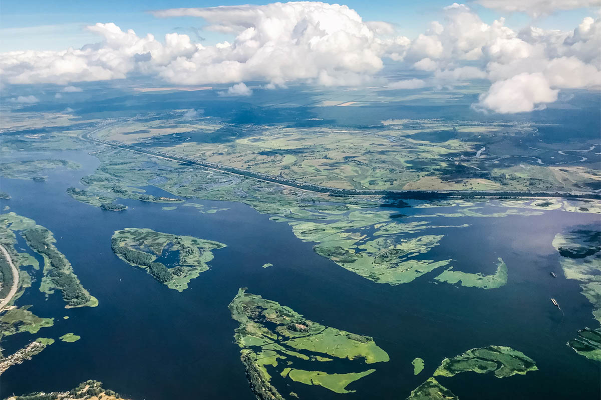 Главная река Украины превращается в зеленое болото