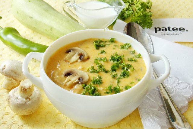 Пошаговый рецепт грибного супа из шампиньонов