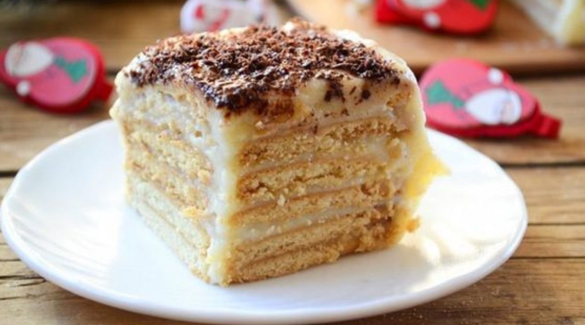 Торт из печенья и сгущенки без выпечки: простой рецепт