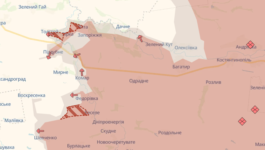 Оккупанты продолжают продвигаться в Донецкой области – обновление карты DeepState