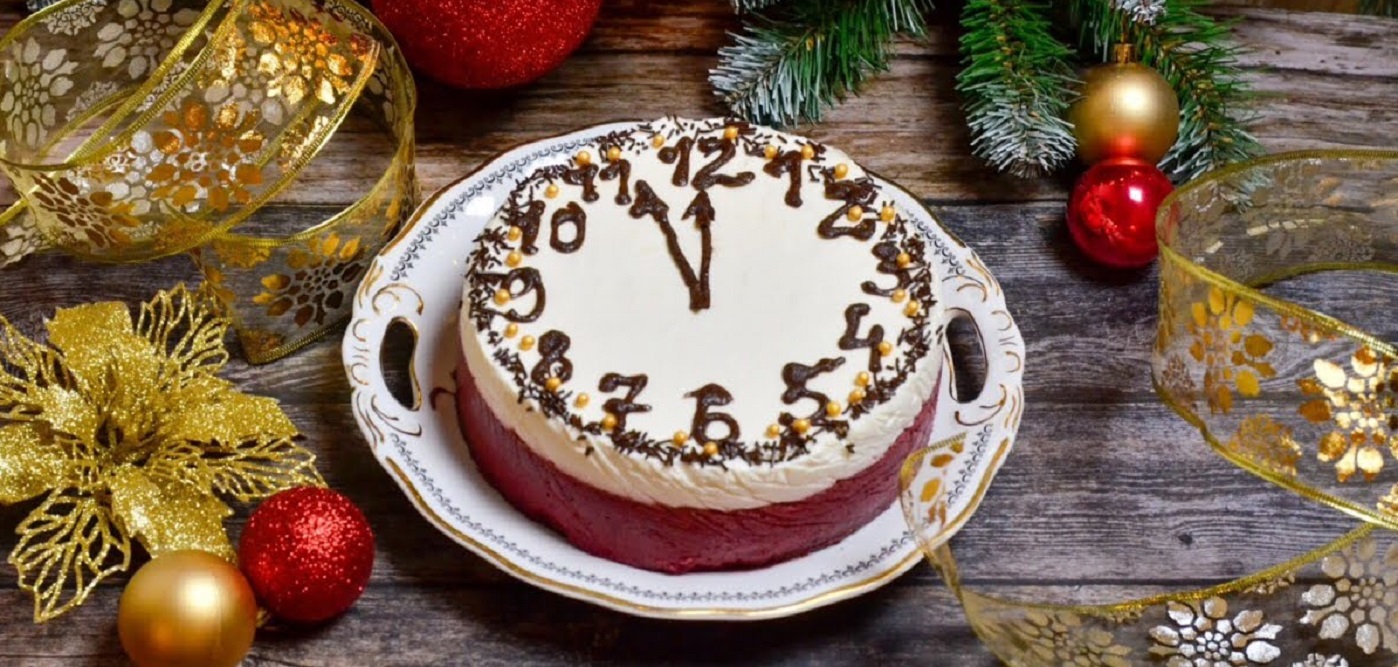 Торт «Часы новогодние»
