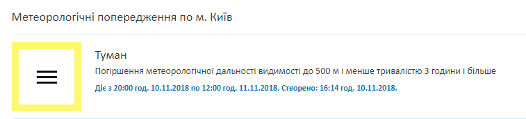 Синоптики предупредили о сильных туманах в Киеве: карта